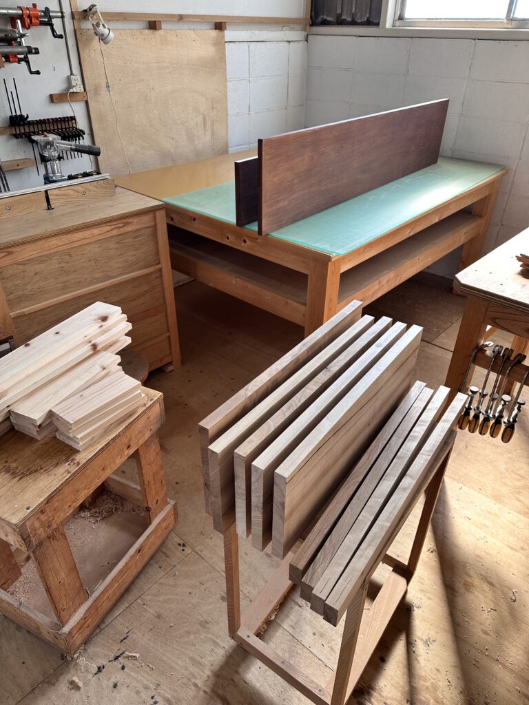 京都展示2026 試作体験用テーブルの制作風景